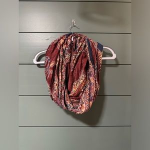 Cynthia Rowley beautiful dark red beaded scarf